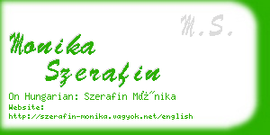 monika szerafin business card